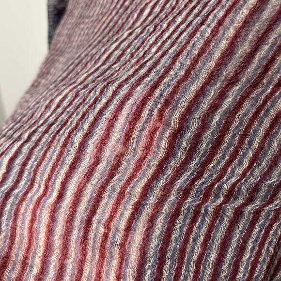 Epice Women's Scarf Alaska Kaleidoscope Stripe Multicored Wool Cashmere - Picture 6 of 9